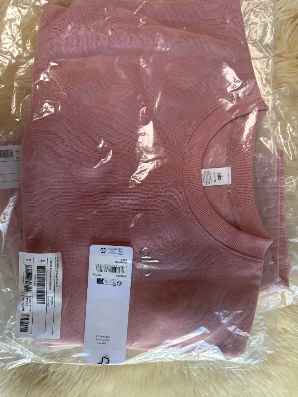 NWT Alo Yoga Accolade Pullover Sweatshirt Vintage Pink - Back to School Must Hav - Picture 3 of 6